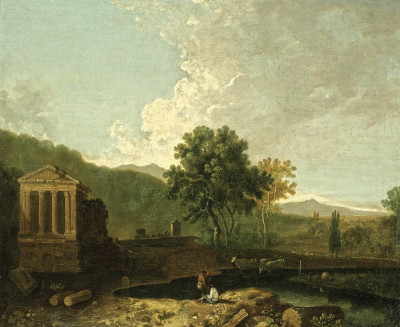₴ Картина пейзаж художника від 220 грн.: Храм Клітумнуса