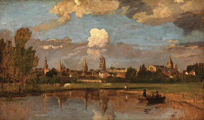 ₴ Репродукция пейзаж от 261 грн.: Оксфорд от реки с церковью Христа на переднем плане