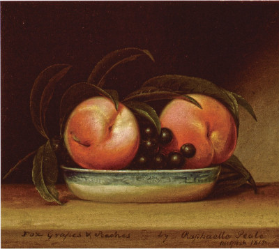 ₴ Репродукція натюрморт від 364 грн.: Виноград та персики