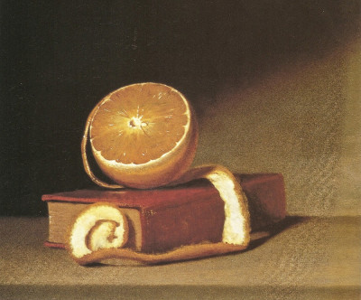 ₴ Репродукція натюрморт від 340 грн.: Апельсин та книга