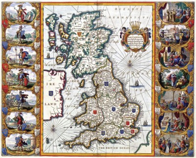 ₴ Стародавні мапи високої роздільної здатності від 253 грн.: Великобританія