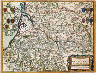 ₴ Древние карты высокого разрешения от 253 грн.: Юго-Запад Франции
