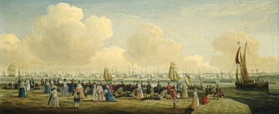 ⚓Репродукція морський пейзаж від 172 грн.: Король Георг III оглядає флот на Спітхеді