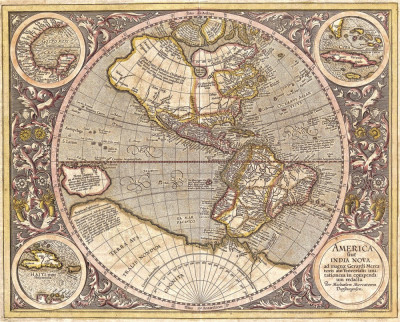₴ Стародавні карти високої роздільної здатності від 253 грн.: Америка