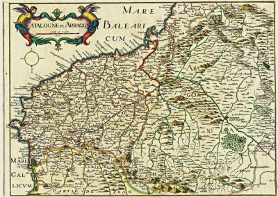 ₴ Древні карти високого дозволу від 235 грн.: Інверсія карти Каталонії