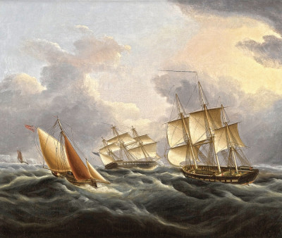 ⚓Репродукція морський краєвид від 390 грн.: Британський військовий корабель від Дувру