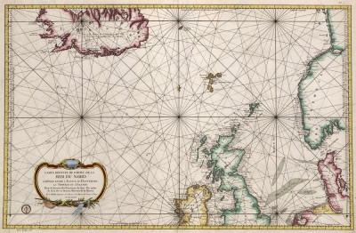 ₴ Стародавні карти високої роздільної здатності від 211 грн.: Частини Північного моря між Шотландією, Данією, Норвегією та Ісландією