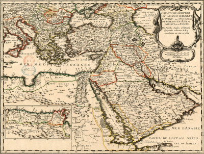 ₴ Стародавні карти високої роздільної здатності від 317 грн.:Держава Турецької імперії або султана османів в Азії, Африці та Європі