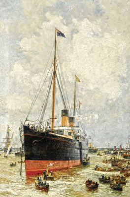 ⚓Репродукция морской пейзаж от 291 грн.: Корабль "Император Германии" и "Принц Уэльский"