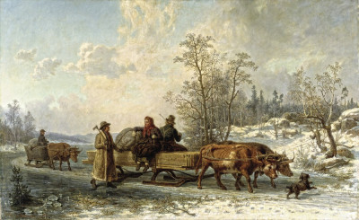 ₴ Репродукція краєвид від 205 грн.: Селяни із Срунди на шляху до Стокгольма