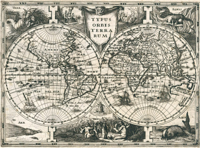₴ Стародавні карти з високою роздільною здатністю від 235 грн.: Видовище світу земного