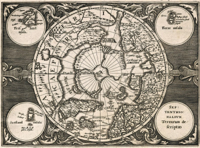 ₴ Древние карты высокого разрешения от 235 грн.: Карта Северного полюса