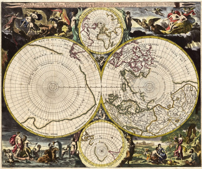 ₴ Стародавні карти високої роздільної здатності від 348 грн.: Арктичний або Північний полюси