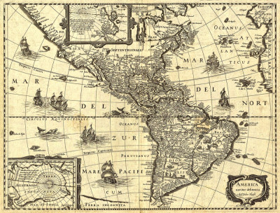 ₴ Стародавні карти з високою роздільною здатністю від 317 грн.: Карта Америки