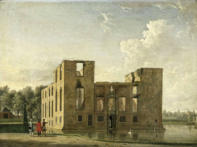 ₴ Репродукція міський пейзаж від 241 грн.: Вид Беркенроде у замку Хемстеді після пожежі