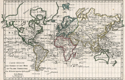 ₴ Стародавні карти високої роздільної здатності від 211 грн.: Зменшена карта землі та морів