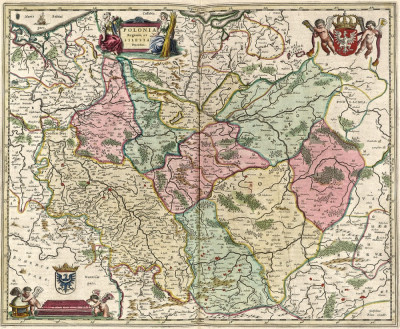 ₴ Стародавні карти високої роздільної здатності від 259 грн.: Польське королівство та герцогство Сілезія