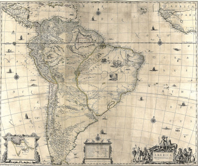 ₴ Стародавні карти високої роздільної здатності від 265 грн.: Південна Америка