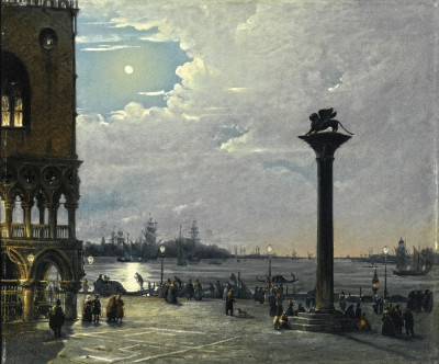 ₴ Картина міського пейзажу художника від 251 грн.: Венеція, вид на Сан-Марко площі з Палаццо Дукале