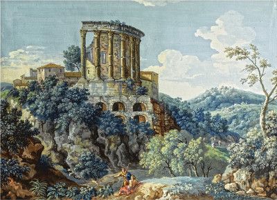 ₴ Репродукція краєвид від 235 грн.: Вид на храм Вести, Тіволі