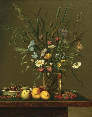 ₴ Репродукція натюрморт від 318 грн.: Квіти у скляній вазі