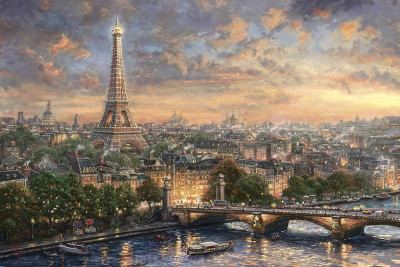 ₴ Репродукция городской пейзаж от 217 грн.: Париж, город любви