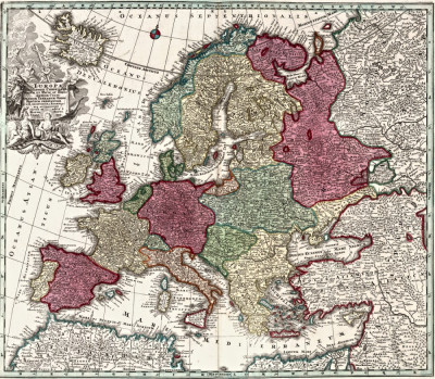 ₴ Стародавні карти високої роздільної здатності від 356 грн.: Європа, Християнська релігія