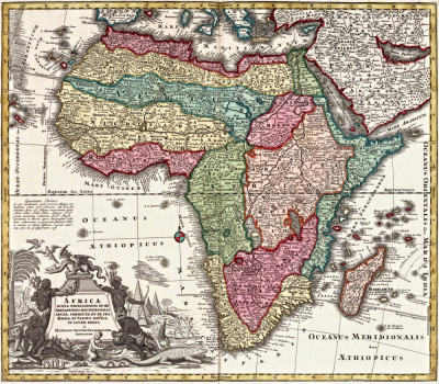 ₴ Стародавні карти високої роздільної здатності від 356 грн.: Африка