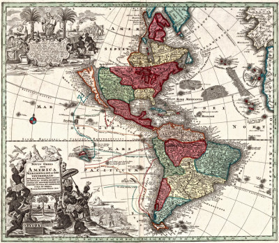 ₴ Стародавні карти високої роздільної здатності від 356 грн.: Америка