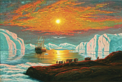 ⚓Репродукція морський краєвид від 285 грн.: Корабель "Гертруда Раск" у північному сонці