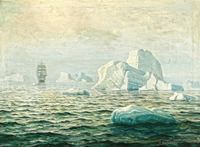 ⚓Репродукція морський краєвид від 309 грн.: Гренландська прибережна сцена у протоці Девіса