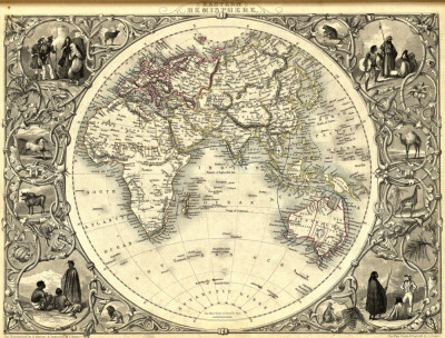 ₴ Стародавні карти високої роздільної здатності від 317 грн.: Східна півкуля
