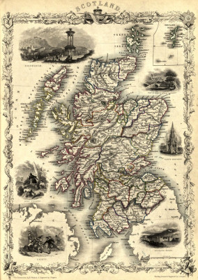 ₴ Стародавні карти високої роздільної здатності від 268 грн.: Шотландія