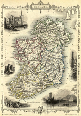 ₴ Стародавні карти високої роздільної здатності від 274 грн.: Ірландія