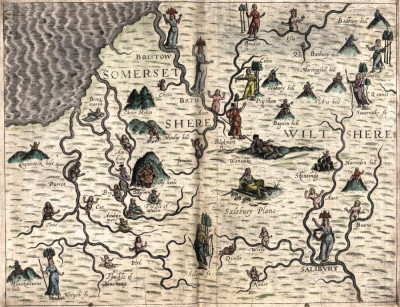 ₴ Стародавні карти високої роздільної здатності від 247 грн.: Сомерсетшир, Уілтшир
