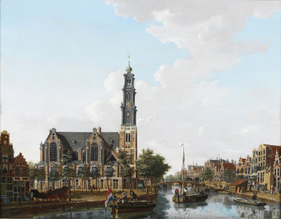 ₴ Репродукція міський краєвид 325 грн.: Вид на Вестеркерк з Прінсенграхт, Амстердам