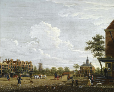₴ Репродукция городской пейзаж от 333 грн.: Амстердам, вид от Весперпляйн с Висперпорт, зерновая мельница в отдалении