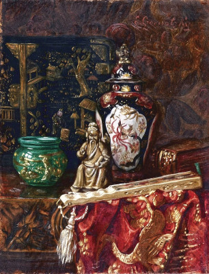 ₴ Репродукція натюрморт від 191 грн.: Натюрморт із декоративними китайськими предметами