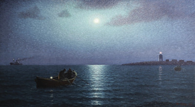 ⚓Репродукція морський краєвид від 187 грн.: Риболовля в місячному світлі