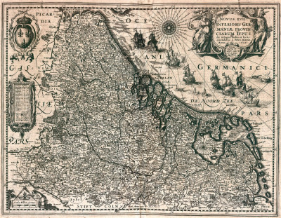 ₴ Стародавні карти високої роздільної здатності від 247 грн.: 17 провінцій Нижньої Німеччини