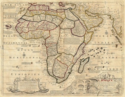 ₴ Стародавні карти високої роздільної здатності від 325 грн.: Африка