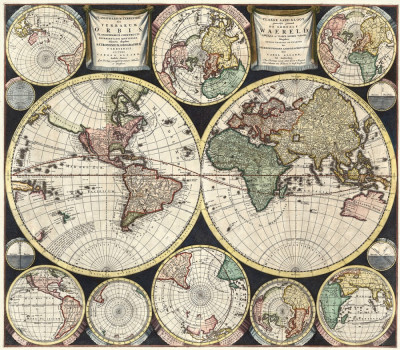 ₴ Стародавні карти високої роздільної здатності від 271 грн.: Земні планісфери