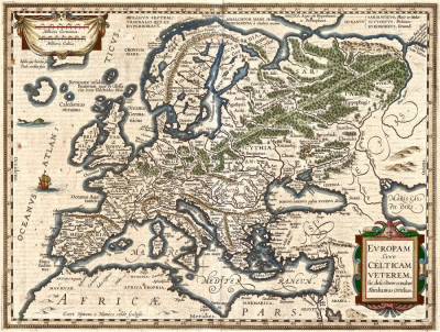 ₴ Стародавні мапи високої роздільної здатності від 241 грн.: Європа