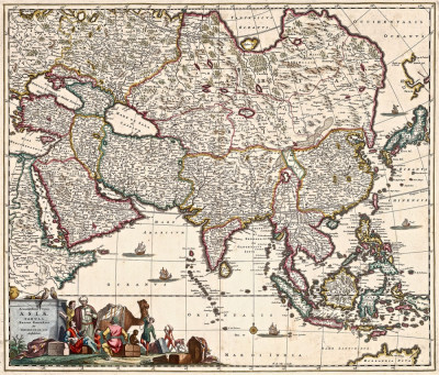 ₴ Стародавні мапи з високою роздільною здатністю від 390 грн.: Азія