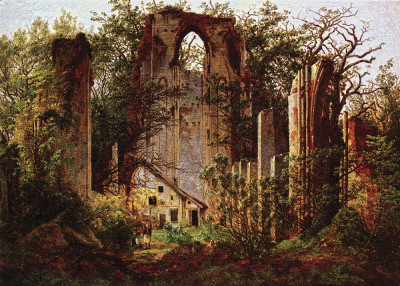 ₴ Репродукция пейзаж от 301 грн.: Руины монастыря Эльдена возле Грейсвальда
