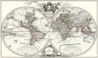 ₴ Древние карты высокого разрешения от 199 грн.: Географическая карта мира