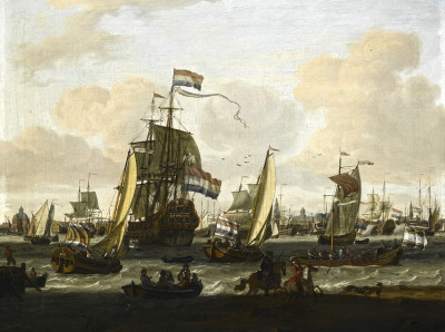 ⚓Репродукция морской пейзаж от 241 грн.: Судоходство возле Амстердама
