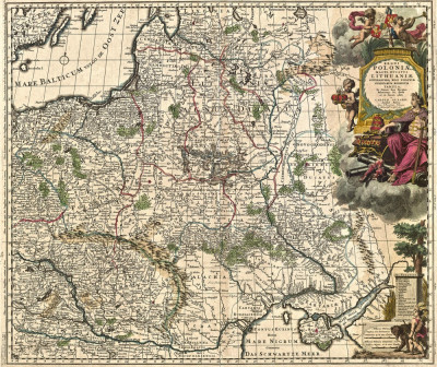 ₴ Стародавні карти високої роздільної здатності від 265 грн.: Польща, велике князівство Литовське