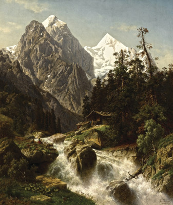 ₴ Репродукція краєвид від 342 грн.: Альпійські води