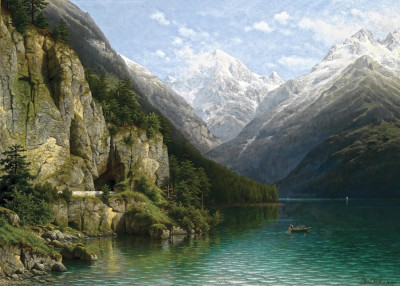 ₴ Репродукція пейзажу від 337 грн.: Вид на озеро Люцерн